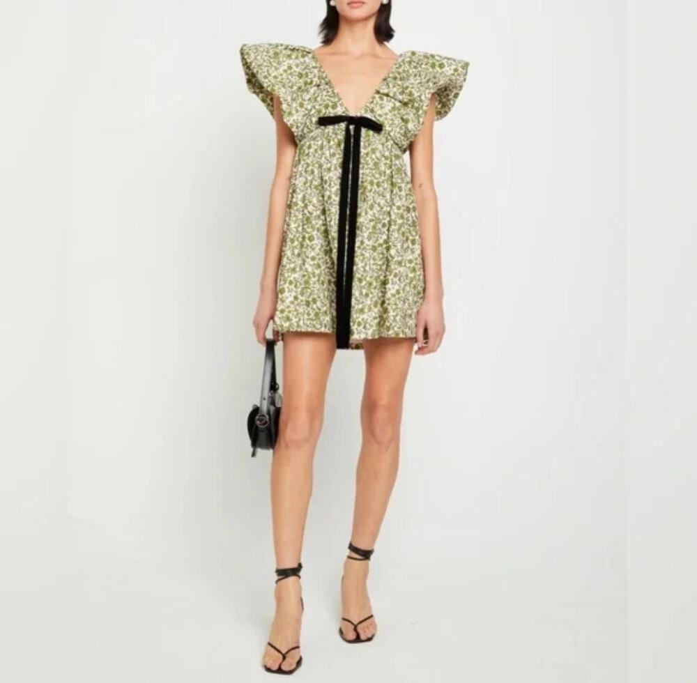 O.P.T Moda Didi Dress in Green Floral Size X Small